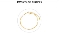 Chevillères simples au design géométrique, accessoires pour filles, chevillères en acier inoxydable plaqué or 18 carats, tendance et charmes uniques