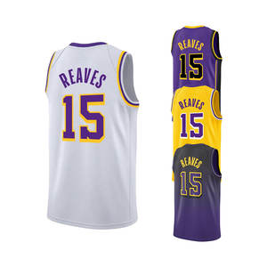 2025 yeni üst dikişli ucuz basketbol formaları spor Los Angeles 15 Reaves - Product Image 3