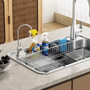 <b>Kitchen</b> <b>sink</b> single-slot washbasin integrated basin stainless steel counter top and bottom washbasin - Product Image 2