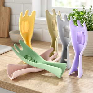 Cuillère à riz en silicone 7 couleurs avec fente de drainage, cuillère à légumes antiadhésive avec trou de suspension pour la préparation et le nettoyage des légumes et des haricots à la maison - Product Image 2