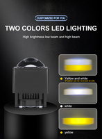 Luz Led para motocicleta, luz de conducción externa de dos colores, foco eléctrico para moto, Faro de reacondicionamiento, haz Alto y Bajo, 3000K, 6000K