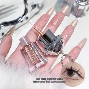 Nouveau 2026 Gege Bear Stylo Eyeliner Effet Oeil de Chat Lumineux, Paillettes Fines et Perles, pour Festival et Danse, Tenue Longue Durée - Product Image 5