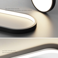 Lampe de plafond longue et simple pour couloir, design créatif en fer, éclairage LED, décoration intérieure