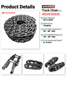 20 טון מחפר מעפרת 190 מ "מ המגרש שרשרת שרשרת חוליות סטיק מסלול סטיק קבוצת נעלי לוח חצוף עבור ex200 320 pc200 וכו' - Product Image 2