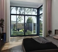 Fenêtre à battant en aluminium moderne à double vitrage pour maison, fabriquée par une entreprise spécialisée dans l'efficacité énergétique