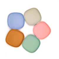 Assiette à dîner divisée pour bébé sans BPA pour enfants Assiettes portables antidérapantes pour enfants Assiettes en silicone pour bébé