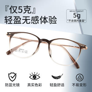 Monture de lunettes ovale Danyang 98028 en TR90, unisexe, légère, monture complète, verres en résine, style preppy - Product Image 2