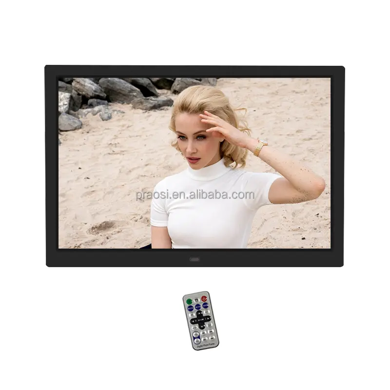 Benutzer definiertes Kunden marken logo LCD-Bild Video-Foto rahmen Digitale 15-Zoll-Wandhalterung für Werbung Abspielen
