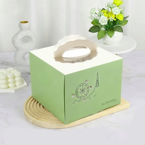 Caja para Pastel <span class=keywords><strong>de</strong></span> Tamaño Estándar, Caja para Pastel y Flores <span class=keywords><strong>de</strong></span> Plástico Transparente con Tapa para Mousse, Cheesecake, Regalos y Almacenamiento <span class=keywords><strong>de</strong></span> Postres - Product Image 5