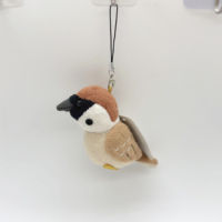 Fabricant OEM Vente en gros de porte-clés en peluche mignons en forme d'oiseaux, jouets en peluche personnalisés, jouets en peluche doux, animaux en peluche pour cadeaux d'enfants, pendentifs de sac