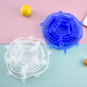 6 couvercles extensibles réutilisables en silicone pour bols - Product Image 6