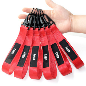 Ngắn dây đeo cổ tay Keychain dây buộc Carabiner biểu tượng tùy chỉnh polyester với in ấn logo Carabiner Keychain - Product Image 2