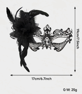 Boule masquée de carnaval Masque en métal Mascarade Masque strass demi-face Costume évidé pour la fête du festival - Product Image 4