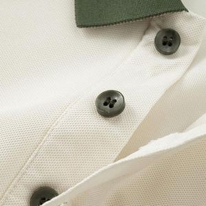 Chemise pour homme en polyester 100% anti-plis 190G avec logo personnalisé, col contrastant, manches courtes, tissu satiné, imprimé coloré, golf - Product Image 6