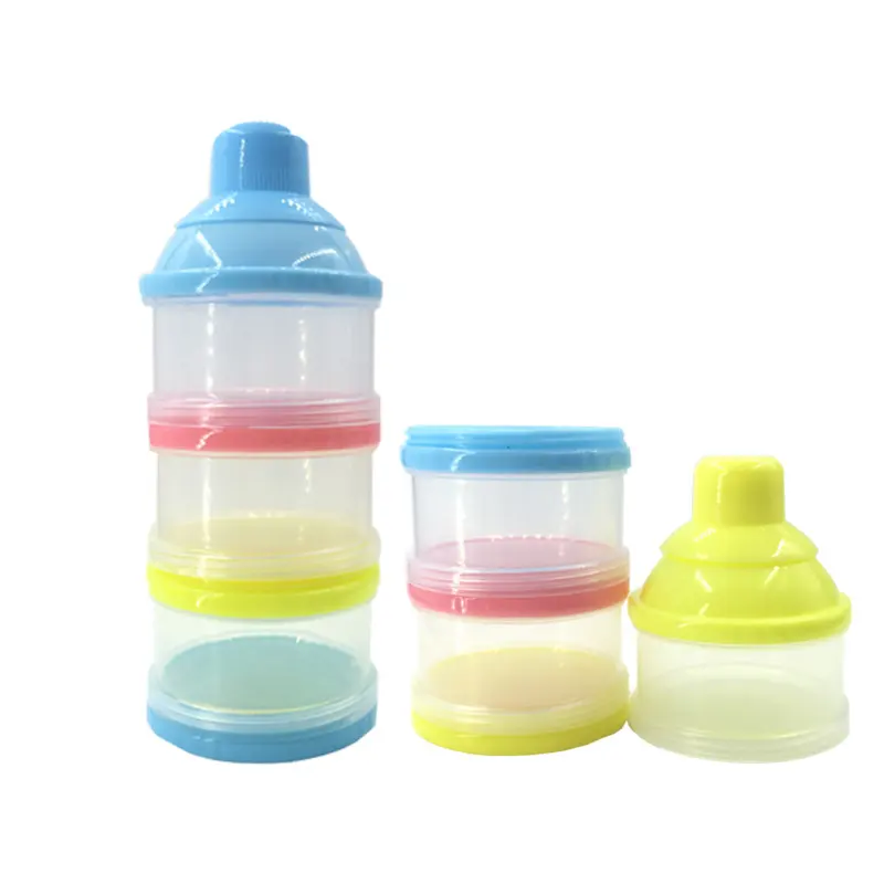 प्लास्टिक Stackable वायुरोधी भंडारण तीन परतों बच्चे को दूध पाउडर कंटेनर
