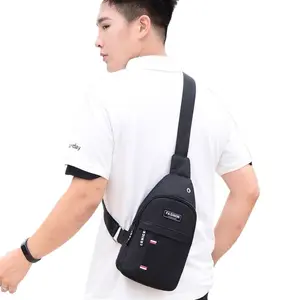 2023 Men's Chest Bag Student Waist Bag Leisure Small Backpack Sports Trend Solid Color Single Shoulder Messenger Bag For Men