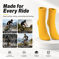 Chaussettes de cyclisme personnalisées en nylon pour hommes et femmes, respirantes, élastiques, à compression, pour le vélo de route, sports OEM