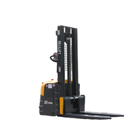 Gerbeur électrique 2T en gros avec batterie lithium-ion et mât bi-étages |   Chariot élévateur RELILIFT Stand-on Rider 2000 kg 3000 mm