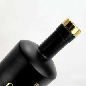 Bouteille en verre noir vide de haute qualité vin de glace 750ml bouteille d'alcool en verre pour la vente de vin de jus avec des bouteilles de vin en verre à bas prix - Product Image 3