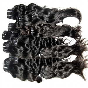 ผมต่อแบบเวอร์จิ้นเรมี่อินเดียน ไม่หลุดร่วง/ไม่พันกัน แบบ Afro Curl/Wave  ทอแบบดับเบิ้ลเวฟท์ สำหรับทุกสีผม - Product Image 1