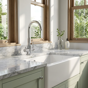 Cromato acqua potabile pura cucina ponte <span class=keywords><strong>rubinetto</strong></span> montato <span class=keywords><strong>a</strong></span> due maniglie <span class=keywords><strong>3</strong></span> <span class=keywords><strong>vie</strong></span> miscelatore acqua calda e fredda filtro <span class=keywords><strong>rubinetto</strong></span> da cucina - Product Image 1