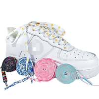 Tali Sepatu Poliester Pipih Motif Bunga Sakura 8MM Unisex Grosir Tuocaise TC-0721-2 Panjang Dapat Disesuaikan Kompatibel AF1 AJ1 DUNK