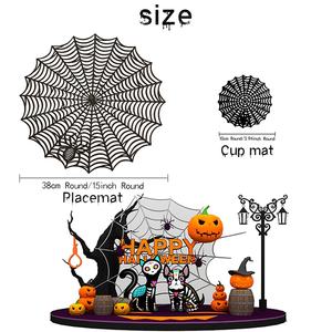 Tappetino da tavolo in stile europeo, Design di ragnatela di Halloween, tappetino da tavolo in PVC Anti-scottatura e antiscivolo per ristoranti e alberghi - Product Image 2