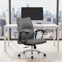 Chaise de bureau ergonomique pivotante en cuir moderne, chaise de direction de luxe pour manager, personnel et invités, chaise à roulettes en PU