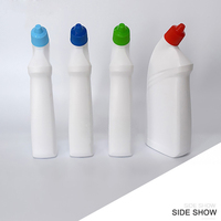 Bouteille de détergent liquide HDPE en plastique de 600ml nettoyant pour toilettes bouteilles de nettoyage à presser avec bouchon