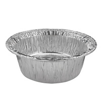 Moules de cuisson jetables en aluminium et bols alimentaires ronds de qualité alimentaire pour tartelettes aux œufs, puddings et gâteaux - Usage professionnel en restauration (CN)