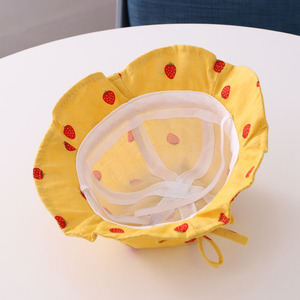 2021 nuovo stile cappelli per bambini a righe graziosi bacinella a foglia di fragola e Design alla moda da <span class=keywords><strong>pescatore</strong></span> coreano per l'inverno - Product Image 4