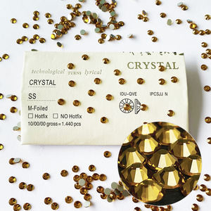 批发散装包装Ss3 Ss4 Ss5 Ss6 Ss8 Ss10 Ss12 Ss16 Ss20 Ss30黄玉非修补AB水晶石玻璃平背水钻 - Product Image 4