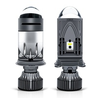 Projecteur à double lentille M01K H4 165w 17000lm 6000k Blanc, ampoule de phare LED pour moto, lumière LED pour phare de voiture