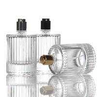30 ml 50ml 100ml Bouteille de parfum ronde en verre avec bouchon en cristal pulvérisateur à pompe sur bouteille en verre