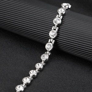 Magnetic Stainless Steel Chain Link Trendy Unisex <b>Bracelet</b> Wholesale Luxury Silver <b>Crystal</b> Jewelry Daily Health Care Fashion - Product Image 2