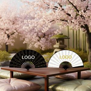 Venta al por Mayor de Abanicos Plegables de Bambú Personalizados, Abanico de Madera Simple y Elegante para Fiestas - Product Image 4