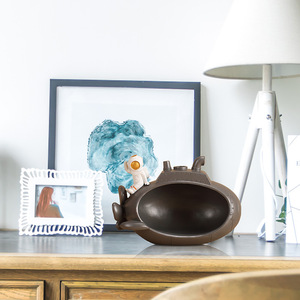 Ornement de rangement Astronaut en forme de cœur, boîte à bonbons rouge et or, porte-clés, boîte de rangement décorative pour salon, résines synthétiques - Product Image 4