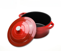 Cocotte multifonctionnelle de style moderne en fonte d'aluminium émaillée antiadhésive, ustensile de cuisine domestique, matériel métallique