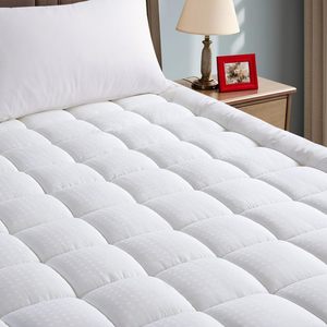 Protège-<span class=keywords><strong>matelas</strong></span> matelassé imperméable épais et respirant, housse de <span class=keywords><strong>matelas</strong></span> ajustée lavable en machine, <span class=keywords><strong>anti</strong></span>-acariens, pour hôtel et maison - Product Image 1