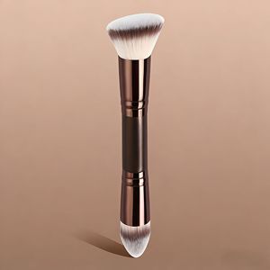 Nuevo set de brochas de maquillaje facial de doble punta de 6 piezas para exportación, que incluye brocha plana para base, colorete y polvo suelto, con cerdas suaves de fibra sintética. - Product Image 5