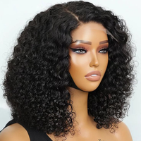 Perruques Courtes Bob Frisées Kinky en Cheveux Humains, Perruques Bob Vietnamiennes Lace Front HD, Perruques Frontales en Dentelle HD pour Femmes Noires, Perruques Pixie Cut en Cheveux Humains