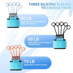 Finger Flexion Trainer Silicone <b>Grip</b> <b>Strengthener</b> 40 60 75 Lb Rehabilitation Fitness Equipment - Product Image 2
