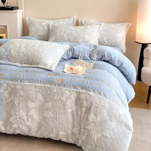 Ensemble de literie en polaire de lapin côté A et en velours de polaire de lait côté B, vente en gros, sur mesure, taille double, queen, king pour l'hiver - Product Image 3