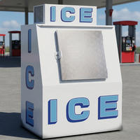 Congélateur à glace en sacs Mr Frio 304SS avec finition résistante à la corrosion, éclairage LED interne, coupe-vent, étanche, pour extérieur