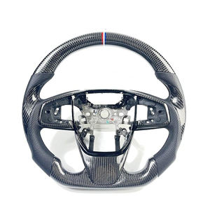 Venta caliente estilo deportivo negro genuino volante de fibra de carbono para HONDA <span class=keywords><strong>CIVIC</strong></span> 10th FC FK 2017 5th - Product Image 2