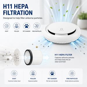 Purificateur d'air de bureau H11 HEPA, purificateur d'air compact P-CADR 30m3/h pour la maison, le bureau, la chambre à coucher, petite pièce de 10m2 - Product Image 2