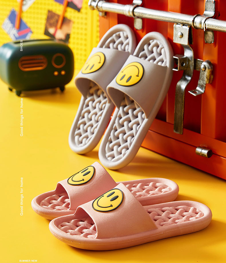 Smiling Face Slides Slippers Summer Home Bath Indoor Slippers Wholesale