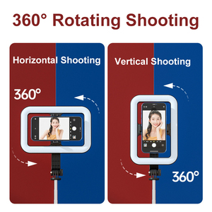 Takenoken <span class=keywords><strong>Trépied</strong></span> à selfie pliable à rotation à 360 degrés avec lumière LED de remplissage de 8 pouces Télécommande sans fil Accessoires de studio photo en direct - Product Image 3