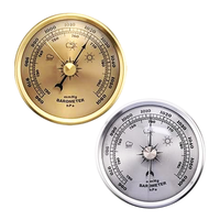 Baromètre 70mm/2,7 pouces pour prévisions météorologiques, jauge de pression d'air de haute précision, station météo portable pour intérieur, extérieur, marine