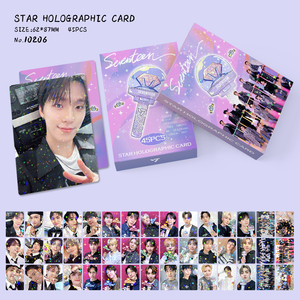 Total Link |   45 Tarjetas Lomo Láser Holográficas de Stray Kids, Tarjetas de Fotos de Estrellas del K-Pop <span class=keywords><strong>Coreano</strong></span>, Regalos de Papel para Colección de Fans - Product Image 4